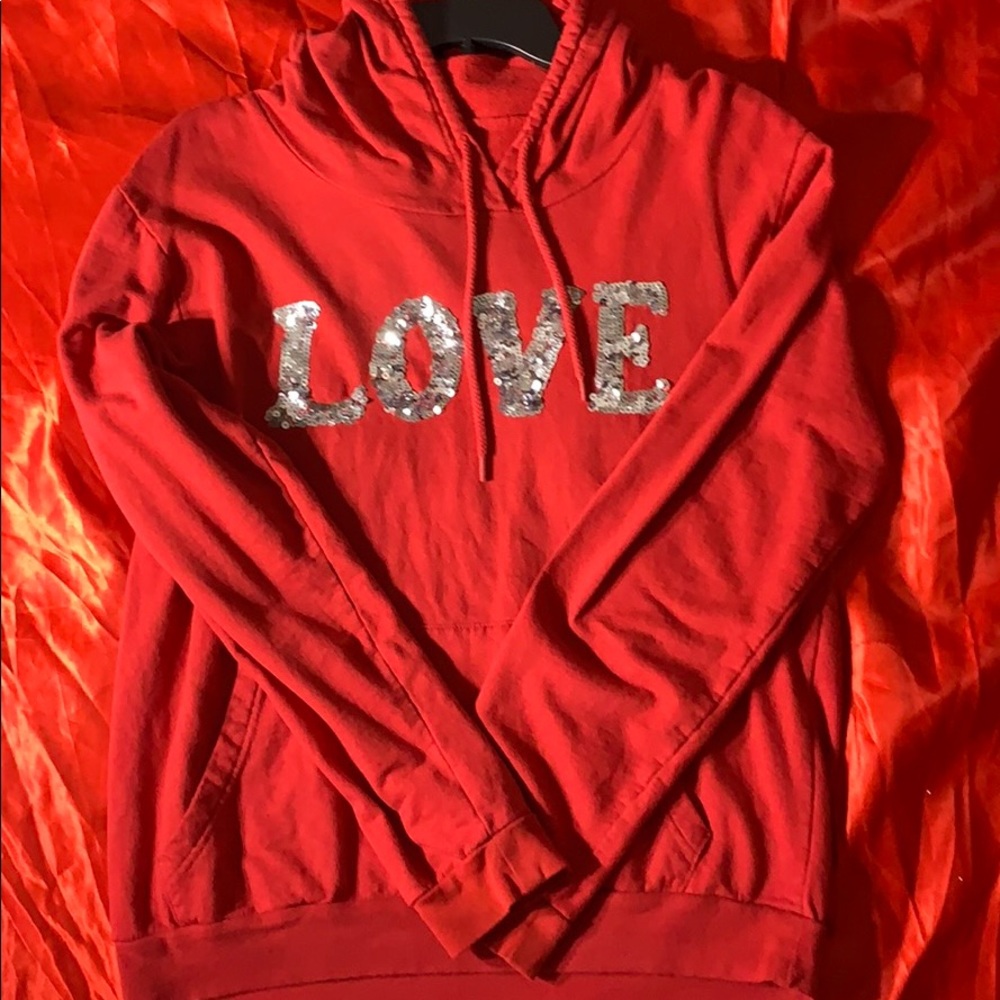 Red “Love” Hoodie